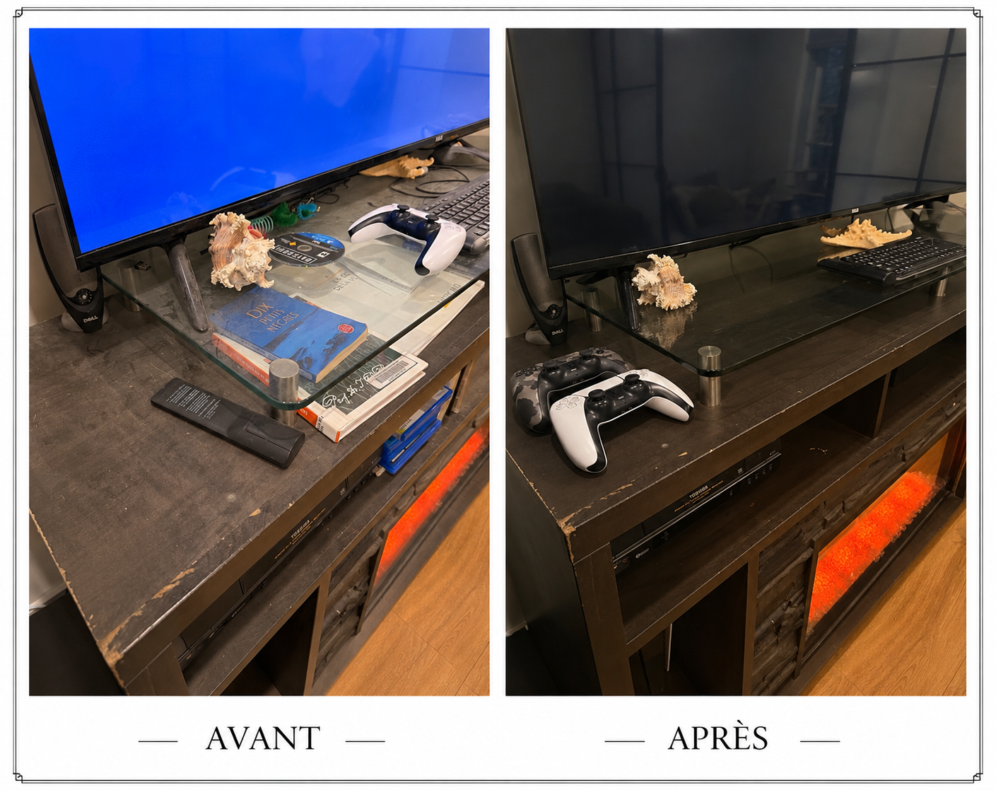 Avant et après ménage K&D — exemple 4