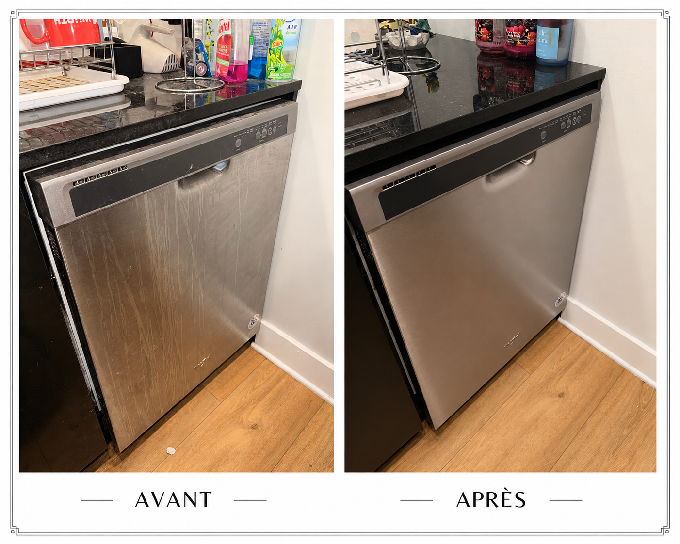 Avant et après ménage K&D — exemple 7